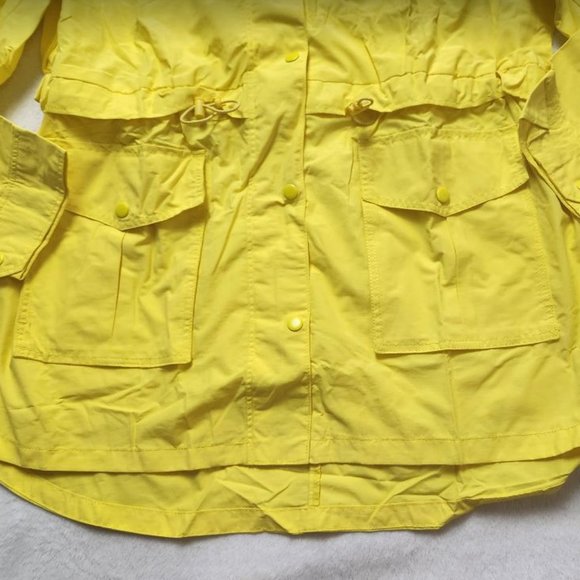 New women's J Crew perfect rain coat in Dazzling Sun yellow jacket raincoat - Picture 2 of 9